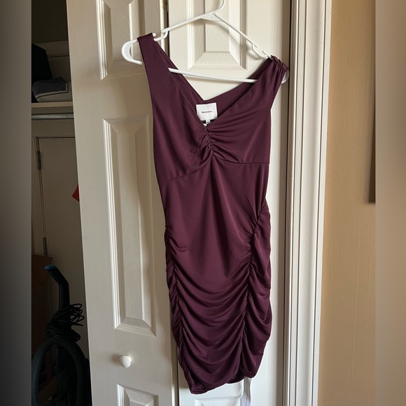 Reformation Burgundy Off-Shoulder Dress - Picture 2 of 4